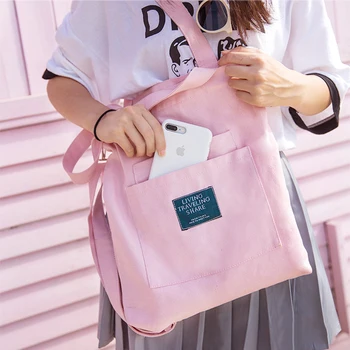 Moda Koreja nova Harajuku ulzzang pismo platno ženska torba Messenger bag velike zmogljivosti Priložnostne Preppy Lady vrečke
