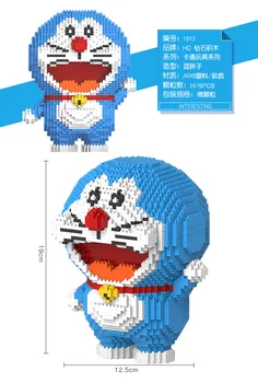 Avtor Lutka Mini Diamantni Delci Dorami Doraemon Modra Maščobe Človek Mini Bloki Ustvarjalca Gradnik Srčkan BrickHeadz Igrače Za otroka