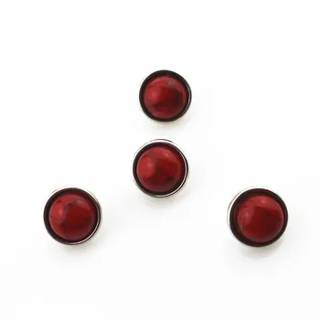 Novo prišli 20pcs/veliko rdeče moder kamen snap gumbi za 12 mm pripni gumb bangle zapestnica ingver močen zamenljivi nakit
