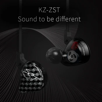 KZ ZST/ZST Pro Dual Voznik Slušalke Dinamično In Armature Snemljiv Bluetooth Kabel Spremlja Hrupa Izolacijo Hi-fi Slušalke