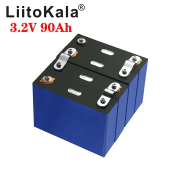 4pcs LiitoKala 3.2 V 90Ah LiFePO4 baterije lahko tvorijo 12V baterija Litij-železo phospha 90000mAh Lahko Čoln baterije, akumulator