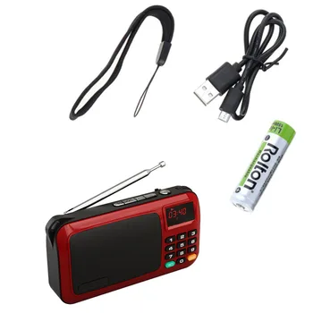 Rolton W405 Prenosni TF Kartice USB Mini FM Radio z LCD Zaslonom Subwoofer Predvajalnik Glasbe MP3/baterijska Svetilka Svetilka / Preveri za PC/Slušalke