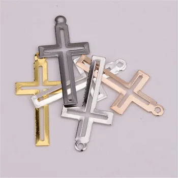 50pcs/veliko novih kreativnih križ srebrna zlata čarobne gumbe in priključke za diy ogrlico, Zapestnico, obesek, nakit, izdelava pripomočki material