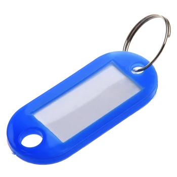 30 X Barvne Plastične Tipko Fobs Prtljage ID Oznake Oznake Key Ring z Imenom Kartice Za Številne Namene - Grozde Tipke za Prtljago