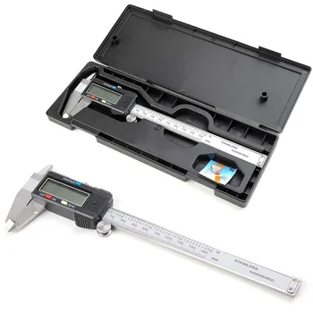 Digitalni Vernier kljunasto merilo 150mm/6inch S Okvir iz Nerjavečega Jekla Elektronski Vernier Čeljusti LCD Paquimetro Mikrometer E3371 T150.5
