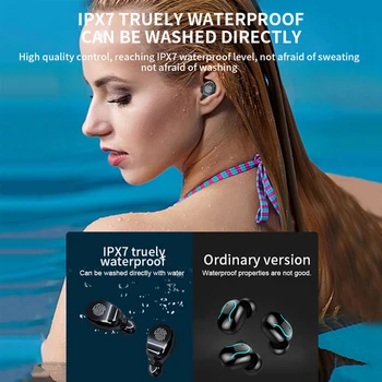 2000 mAh Brezžična tehnologija Bluetooth 5.0 Slušalke V8 Hi-fi Stereo Slušalke Športne vodotesne Slušalke Mini Čepkov za Android in iOS