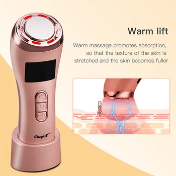 CkeyiN Obraz Massager EMS LED Vroče Hladno Ion Sonic Vibracije Lifting Obraza Proti Staranju Čiščenje Vlažilec Lepotno Nego Kože Tool48