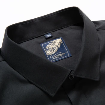 Pozimi toplo dolgo sleeved srajca moški Bela raca navzdol, navzdol rokavi Business Casual Debela črna majica moški blagovne Znamke Plus Velikost 6XL 7XL 8XL