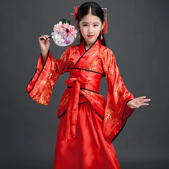 10 Barv Otrok Dekleta Tradicionalna Kitajska Oblačila za Dekleta Hanfu Kitajski Obleko Manjšinskih Ples Otroški Kostumi Princesa Obleke