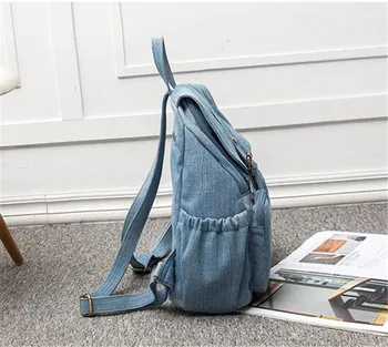 Meloke 2019 novo denim potovalne torbe za dekleta Kolegij slog nahrbtniki velika velikost mati torbe, šolske torbe padec ladijskega prometa MN1261