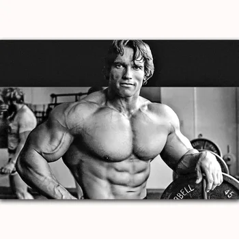 MQ1175 Arnold Schwarzenegger Bodybuilding, Fitnes Gym Vroče Nove Umetnosti Plakat Vrh Svile Svetlo Platno Doma Dekor Steni Sliko, Saj
