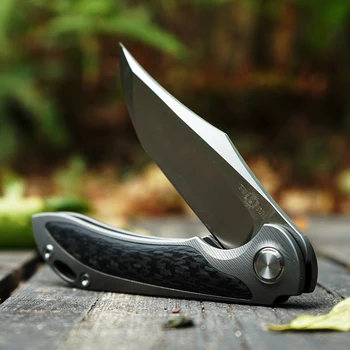 TWOSUN Noži M390 Rezilo Zložljiva Žepni Nož Taktično Nož za Kampiranje Nož za Preživetje na Prostem Orodje TC4 Titana EOS Flipper TS224