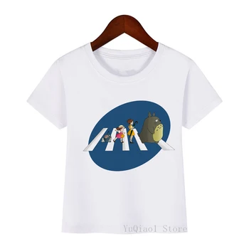 Anime totoro tiskanja dekle t-shirt otrok harajuku kawaii grafični zabavne majice Studio Ghibli Hayao Miyazaki fant dekle oblačila T