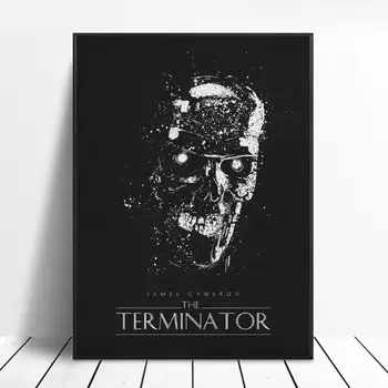 Terminator Black & White Klasične filmske Plakate Svile WALL Art Dekor Slikarstvo Brez Okvirja