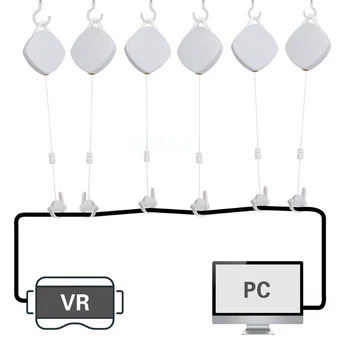 Tiho VR Kabel Škripec Sistem Upravljanje kablov za HTC Vive/Vive Pro/Oculus Rift S/Sony PS VR/Windows VR/Ventil indeks