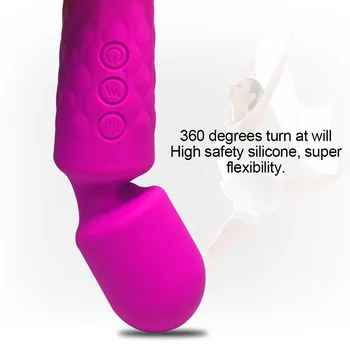 Močan Ustni Klitoris Vibratorji USB Charge Av Čarobno Palico, Analni Vibrator Massager Adult Sex Igrače Za Ženske, Varne Silikonski Seks Izdelka