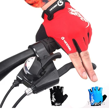 Kolesarske Rokavice Pol Prsta Moški Ženske 1Pairs Šport Dihanje Shockproof Anti-slip Prostem Bike Rokavice MTB Kolesarske Rokavice L/XL
