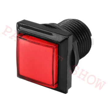 Vroče Prodaje 10pcs/veliko 32mm Kvadratnih Black poševnega roba Arkadna Gumb LED Osvetljeni Gumbi z Mikro Stikalo za Arkadne Igre Deli