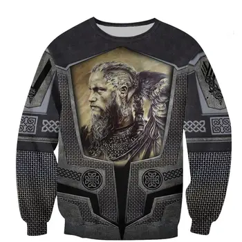 Moda Mens Viking Bog hoodies 3D tiskanih Tatoo Majica Hoodie Harajuku Jeseni Ulične Unisex Priložnostne Trenirko DW0116