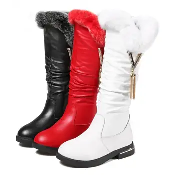 New visoke kakovosti Pravega usnja Dekleta Dolgo Sneg Škornji 26-37 Pozimi Martin čevlji za Plišastih Toplo Obutev za dekleta, otroci Športni Copati