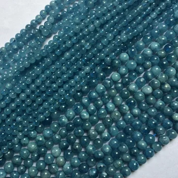 Krog naravnih akvamarin kamen, naravni biseri gemstone kroglice DIY svoboden kroglice za nakit, izdelava sklop 15