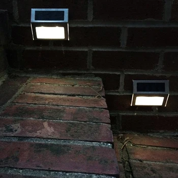 Zunanji Steni Stopnice Lučka Poti Lučka za Gospodinjstvo Sončne Energije Prihranek Waterprof LED iz Nerjavečega Jekla Vrt Lučka Žleb Svetlobe