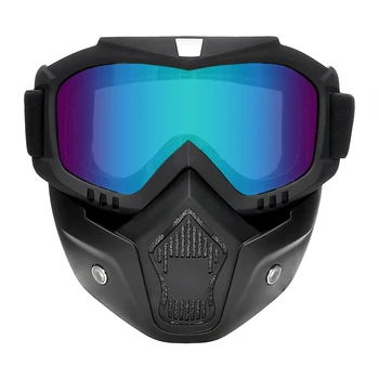 Motoristična Očala za Motokros Motocikla Moto Očala Snemljiv Buljiti UV Zaščito Smučarskih Kolo Halley Open Face Čelada Maska