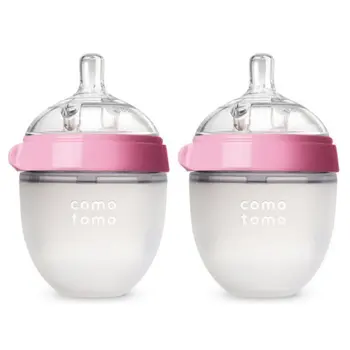 Silikonski Baby Steklenice Zelena/Roza 5 oz in 8 oz Baby Steklenice 2 Paket BPA free steklenico otrok