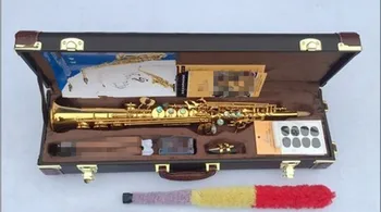 2020 Nov prihod Naravnost Strokovni ravni, Sopranski Saksofon Abalone sponke Tipko Bb Glasbeni instrument Sax Z ohišjem