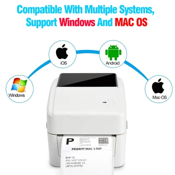 4 Palčni Toplotne Dostava Nalepko Tiskalnik Bluetooth Nalepke črtno kodo QR Kodo Tiskanje Pralni 152mm/s Širina Papirja 40-110mm Okno Mac