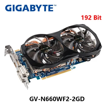 Uporablja Original GIGABYTE GeForce GTX 660 NVIDIA GV-N660WF2-2GD 193Bit GDDR5 Gaming Grafične Kartice