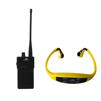 Plavanje Poučevanje Naprave za Brezžični Prenos Sistem with1 WalkieTalkie +1 Kostne Prevodnosti Vodotesne Slušalke Sprejemniki+1 Mic