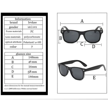 LVVKEE blagovna Znamka Modnih Vroče Klasičnih Polarizirana Moških sončna Očala Moški/Ženske Letnik UV400 Vožnjo sončna Očala Moški/ženski Oculos de sol