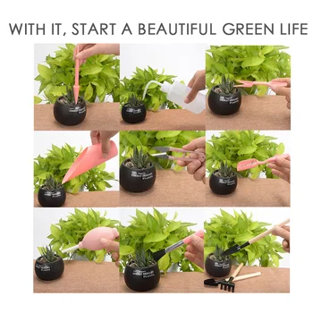 16pcs Vrt Planter Kit Sočna Sajenje DIY Komplet orodij za Presajanje Sadik Orodje Bonsaj Gnojil Vrtalna Naprava