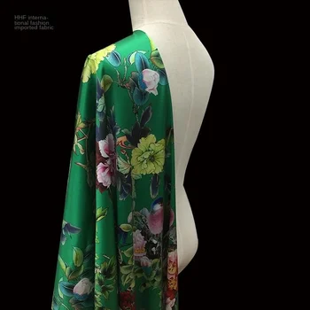 Po meri 108 cm širok 19 mm svilena stretch tkanina omamljanje luksuzni digitalni tisk barve težka elastična saten svila cheongsam krpo