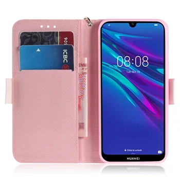 Nova Usnjena torbica Za Huawei Y5 Y6 Y7 Y9 Prime 2019 Primeru Flip 3D Mobilni Telefon Vrečko Čast 9X 8A 8 8X 8C 20 Pro Kritje Denarnice Primeru
