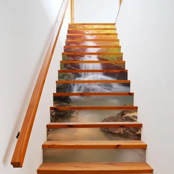 Colomac 3d 13pcs nepremočljiva stopnice, talne nalepke obnovo lepilo dnevna soba DIY doma dekor plakat stopnišče nalepke
