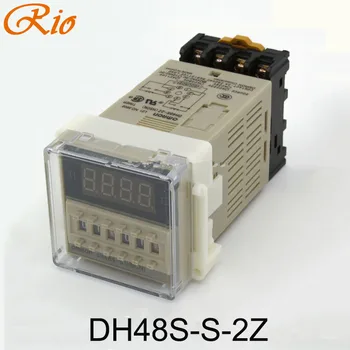 DH48S-S-2Z Digitalni časovni rele 8 metrov 220V/24V12V dva sklopa zamudo obrnite na digitalnem zaslonu se števec z vtičnico