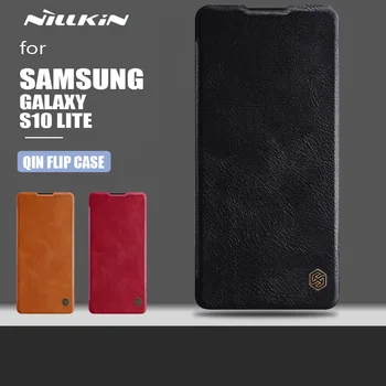 Nillkin za Samsung Galaxy S10 Lite Primeru Qin Flip Usnjena torbica, Denarnica Card Slot Slim Zaščitna Primeru Telefon za Samsung S10 Lite