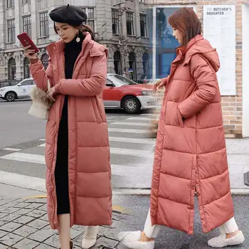 Protiielleicht 2020 Nove Zimske Ženske Jakna X-dolgo Hooded Bombaž, Oblazinjeni Ženski Zimski Plašč Ženska Oblačila Visoke Kakovosti Toplo Parkas