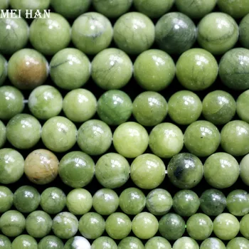 Meihan Debelo (3 sklope/set) Naravne 8 mm Zelena jadeit nemoteno Krog Svoboden Kroglice DIY Poldragi Kamen na Debelo