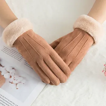 New2019 Antilop tople rokavice dvojni plus žamet debele windproof hladno jahanje na zaslonu na dotik rokavice zimske ženske