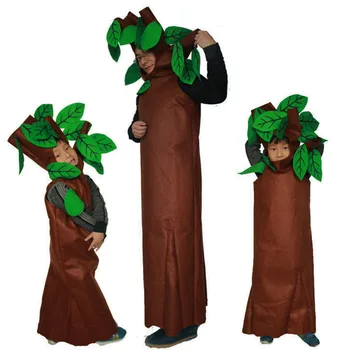 Odrasli in Otroci Halloween Stranka Zeleni Kostumi za Otroke Dreves, Cosplay Oblačila Kostum Stranka Družinskih Suit