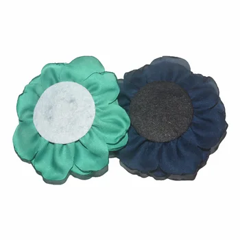 20 kos/veliko ,9.5 cm saten tkanine peony cvetje visoke kakovosti saten šifon strani cvetje pokrivala za glavo, Pribor za lase