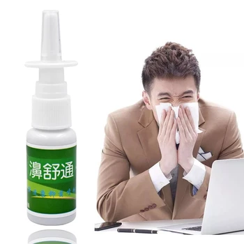10 paketov Kitajski zeliščni nosni spreji za zdravljenje rinitis, sinusitis, zamašen nos in izcedek iz nosu, itd. čiščenje in sterili