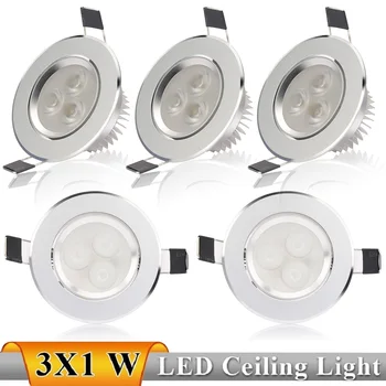 5PCS 3W Stropne Svetilke AC85~265V Toplo Bela/Cool Bela LED Stropne Luči LED Spot Vgradne LED Žarnice Luči Visoke Kakovosti