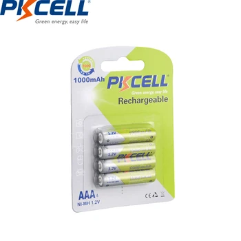 8Pcs/2nahrbtnik PKCELL AAA Baterije za ponovno Polnjenje Ni-MH baterije 1000mAh 1,2 V NIMH AAA Baterije Baterias za Fotoaparat, Bliskavico Igrača
