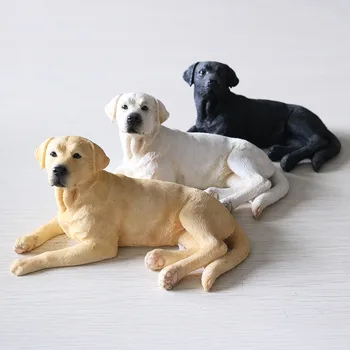 WU CHEN LONG Labrador Pes Umetnosti Kiparstvo Simulirani Živali Model Collection Figurice Miniature Smolo Obrti Doma Dekoracijo R4794