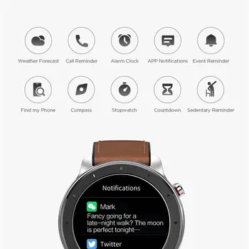 Original Globalni Različici Nove Amazfit GTR 47mm Pametno Gledati 5ATM Smartwatch 24Days Baterije Glasbe Nadzor Za Android IOS Telefon