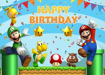 Igra Super Mario Kulise Za fotografijo Prilagodite Happy Birthday Baby Stranka Fotografski Studio Ozadju Kakovosti Vinil 7x5ft